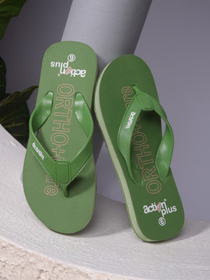 action Women Slippers(Green , 8)