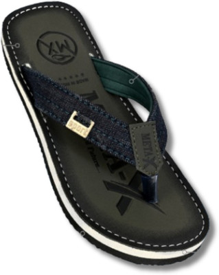 metaflex Men Flip Flops(Green , 9)