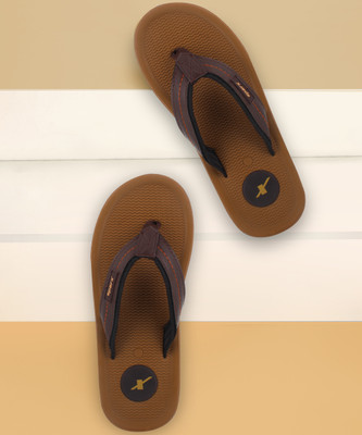 Sparx Men Flip Flops(Tan, Brown , 8)