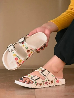 Deals4you Women Slides(White , 4)
