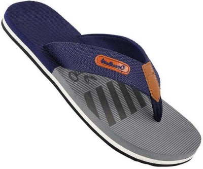 WALKAROO Men Slides(Blue, Grey , 8)