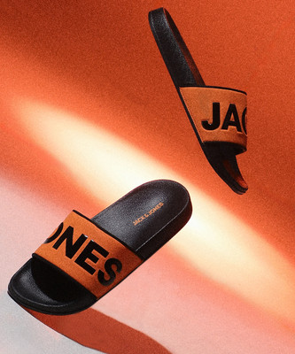 JACK & JONES Men Slides(Black , 7)