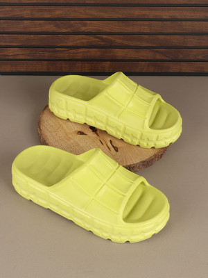 Alishtezia Women Slides(Green , 6)