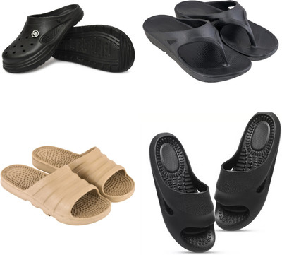 house of common Men Slides(Multicolor , 9)
