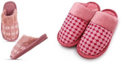 PRACHILUS Women Flip Flops(Pink, Red , 7)