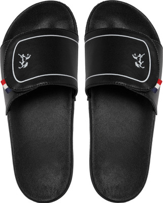 Shoe Mate Men Slides(Black , 9)