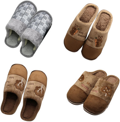 Mahi Enterprises Men Flip Flops(Grey, Brown, Brown, Brown , 9)