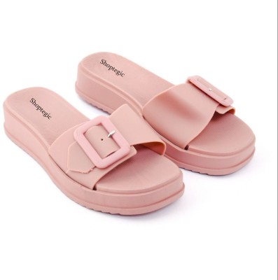 shoptegic Women Slides(Pink , 4)