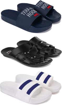 DRACKFOOT Men Slippers(White , 8)