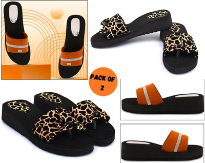 parasmisti Women Slippers(Black , 4)