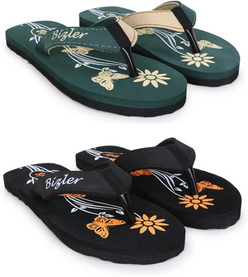 BIZLER Women Soft Ortho Slippers | Lightweight, Non-Slip & Stylish Daily Wear Slippers(Multicolor , 6)