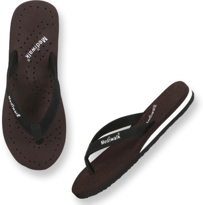 Mediwalk Women Slippers(Brown , 5)