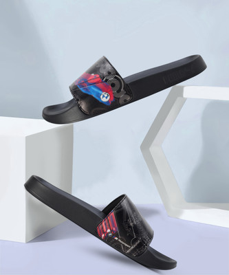 PUMA Men Slides(Black , 4)