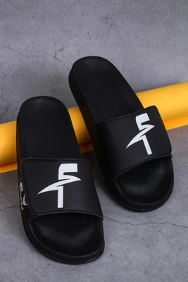 Footox Men Slippers | Slides| Clogs | Ortho | Acupressure Flip Flops(Black, White , 10)