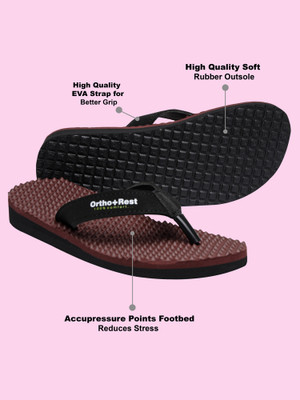 Ortho + Rest Women Extra Soft Ortho Doctor Slipper, Orthopedic Footwear For Women Daily Home Use Slippers(Maroon , 7)