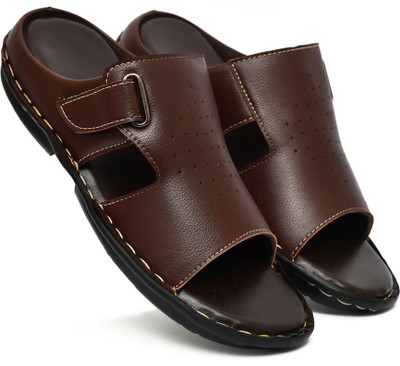 Real Bliss Men Adjustable| lightweight| Office| Partywear| Outdoor Slippers(Brown , 10)