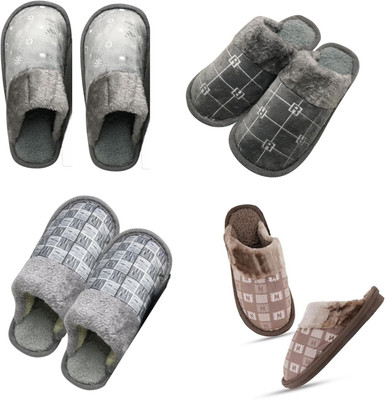 Mahi Enterprises Men Flip Flops(Grey, Grey, Grey, Brown , 8)