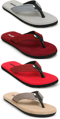 Footup Men Slippers(Grey, Maroon, Red, Beige , 8)