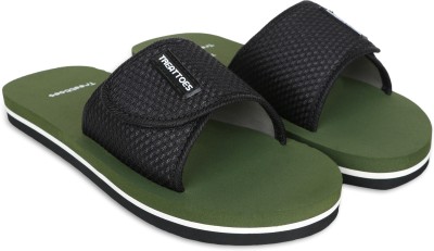 TREATTOES Men Men Ortho Care Diabetic Orthopaedic Comfort Dr Slippers, Sliders and Flipflops Slides(Green , 8)