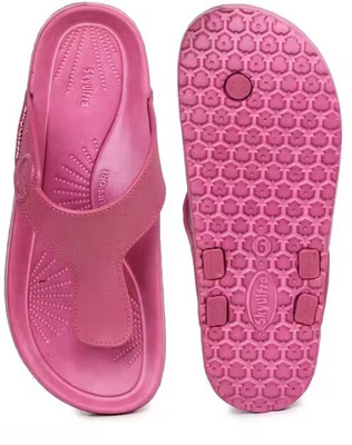 Skyultra Women Flip Flops(Maroon , 6)