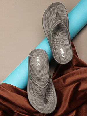 Neoz Men Levirex Lightweight with Arch Support Durable Anti-Skid & Stylish Dailywear| Flip Flops(Grey , 6)