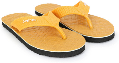 Cordmans Men Slippers(Yellow , 6)