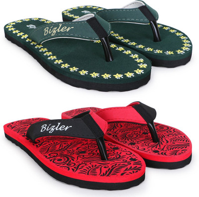 BIZLER Women Soft Ortho Slippers | Lightweight, Non-Slip & Stylish Daily Wear Slippers(Multicolor , 6)