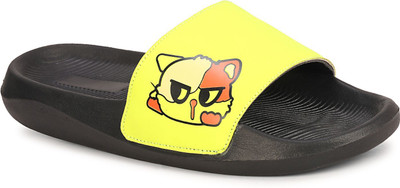 Shoe Mate Men Slides(Green, Black , 10)