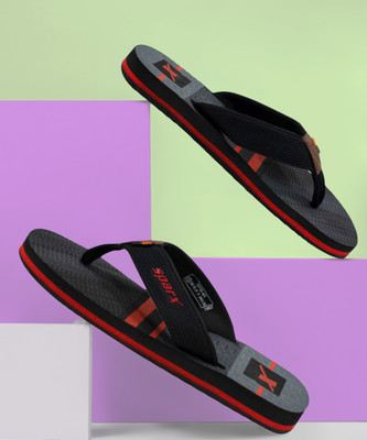 Sparx Men Flip Flops(Black, Multicolor , 8)