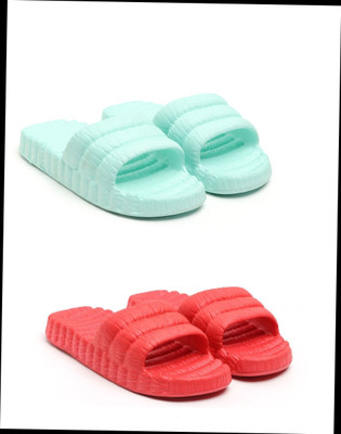 HOC Women Slides(Blue, Red , 7)