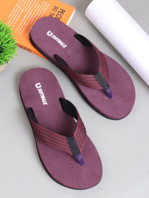 Softwalk Men Slippers(Maroon , 8)