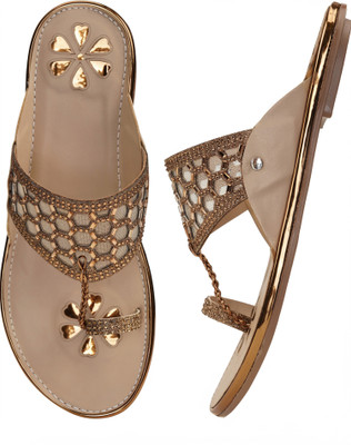 shoegazing Women Slippers(Gold , 6)