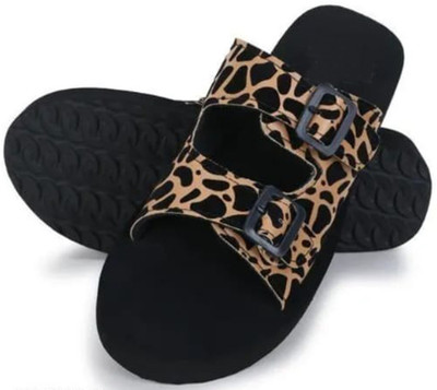JMPW SPORT Women Slippers(Black , 6)