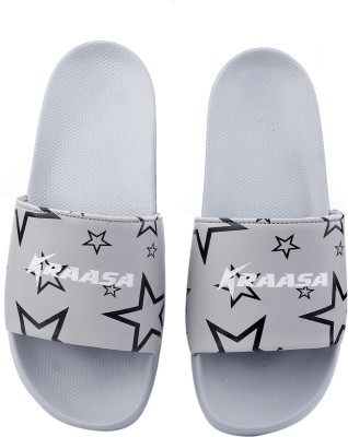 Kraasa Men Slides(Grey , 6)