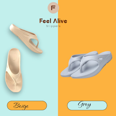 Feel alive Men Flip Flops(Multicolor , 7)