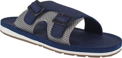 TREKIVA Men Premium Slippers Trendy Comfortable Flexible & Durable, Anti-Skid| TFG-1057 Slippers(Navy , 10)