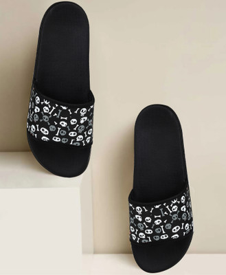 Tzen Men Slides(Grey, Black , 8)