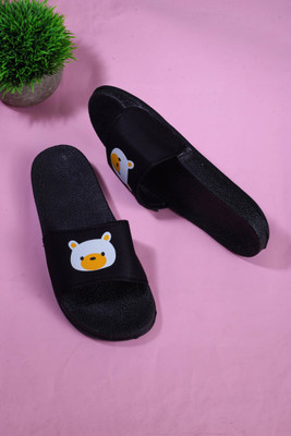 Tzen Women Slides(Black , 6)