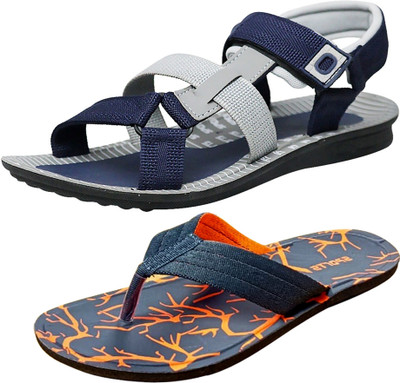 Ligera Men Flip Flops(Multicolor , 9)
