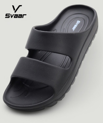 Svaar Men NewlyLaunch|Classic Soft|Cushion|Comfortable|Premium|Stylish Slides(Black , 9)