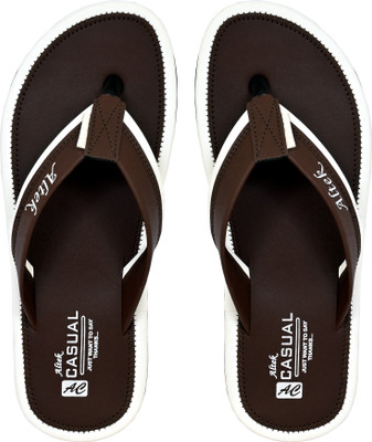 Altek Men Flip Flops(Brown , 9)
