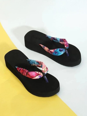 ASHUMAN Women Ortho Care Orthopaedic Comfort Flip Flops Slippers(Black , 4)