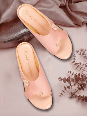 SMR FASHION Women Slippers(Pink , 9)