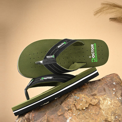 Doctor Health Super Soft Men Men's Orthopedic Slippers | Soft Cushion, Lightweight, Doctor Recommended Design Slippers(Green , 8)