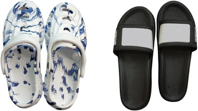 BLIBBERS Men Slides(Multicolor, Black , 8)