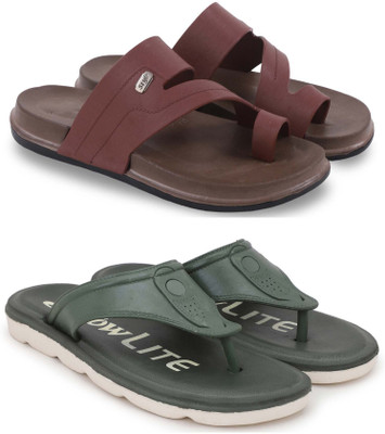 Kapani Fashion Men Slippers(Brown, Green , 6)