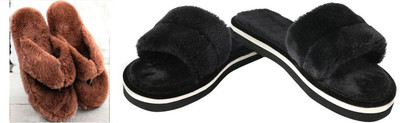 rexizone Women Flip Flops(Black, Brown , 4)