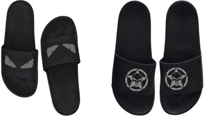 nvisan Men Slides(Grey, Grey , 9)