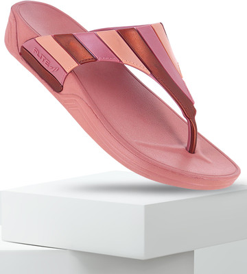 FLITE Women Flip Flops(Tan, Copper , 6)