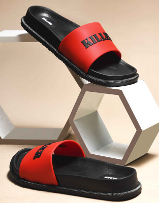 KILLER Men Slides(Red , 8)